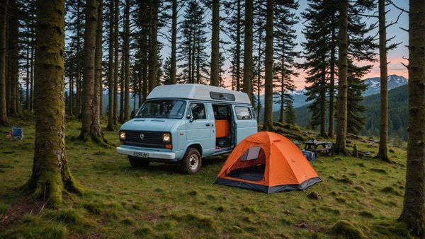 Camper sauvagement dans un Van